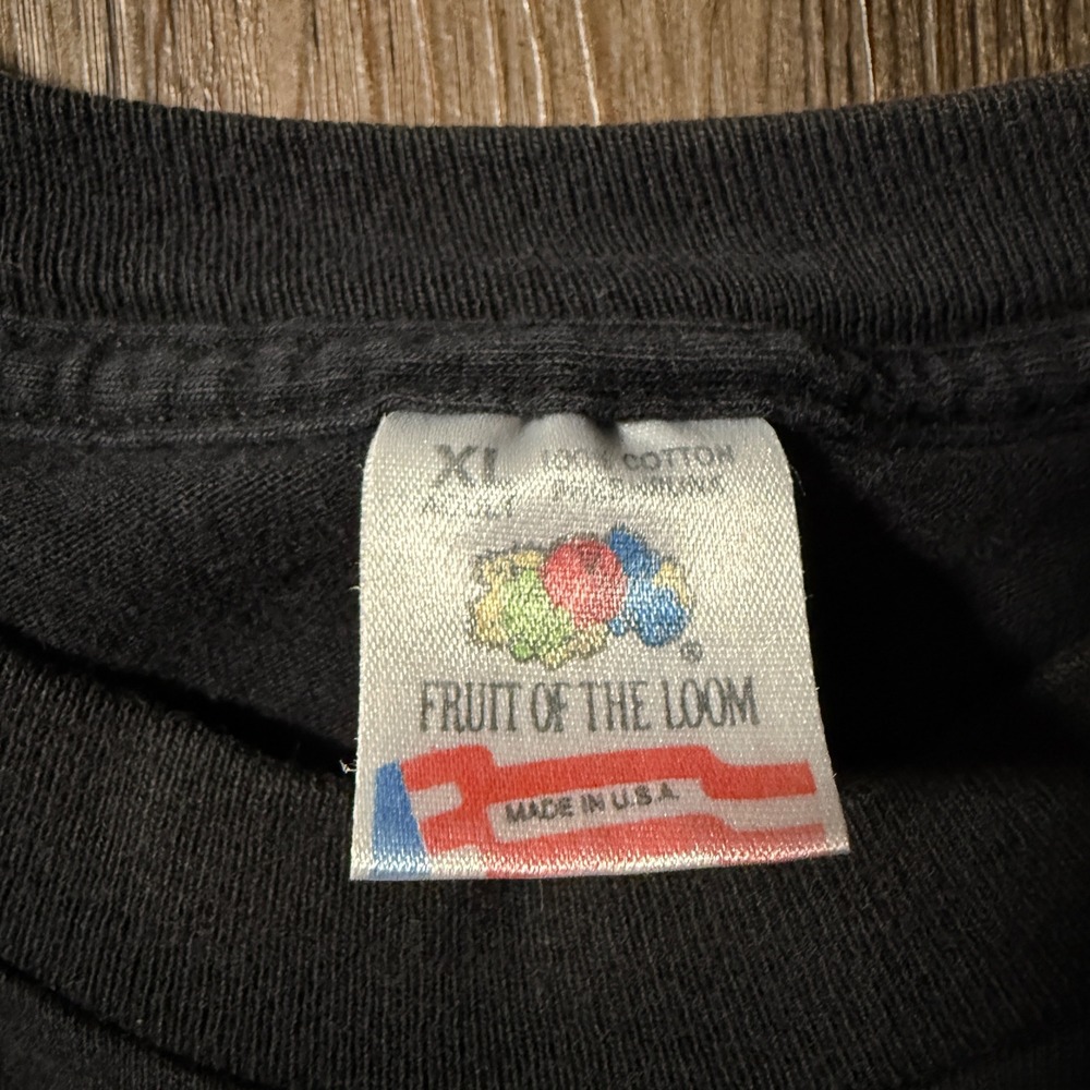 Vintage 90s Fruit of the Loom Made in USA 1944 American Classic Eagle T-Shirt XL - Picture 3 of 5
